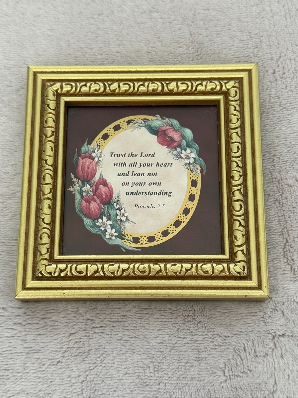 Vintage Set of 2 Kathy Seek Framed Mini Art Prints 4x4 - Picture 2 of 5